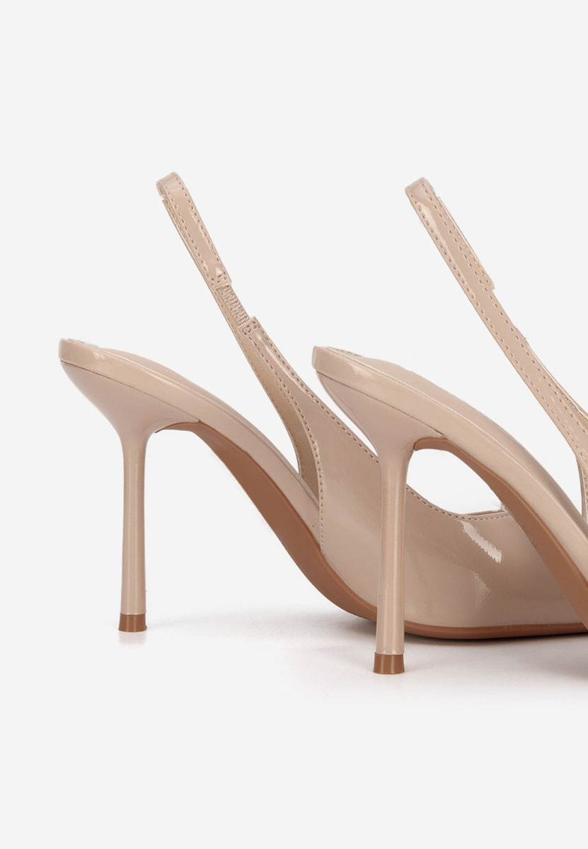 Γόβες slingback Kity μπεζ