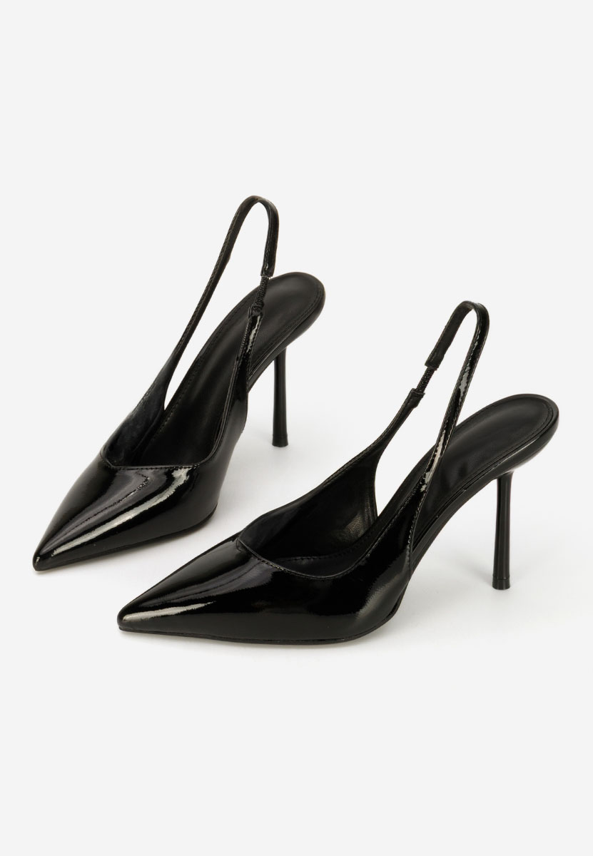 Γόβες slingback Kity μαύρα