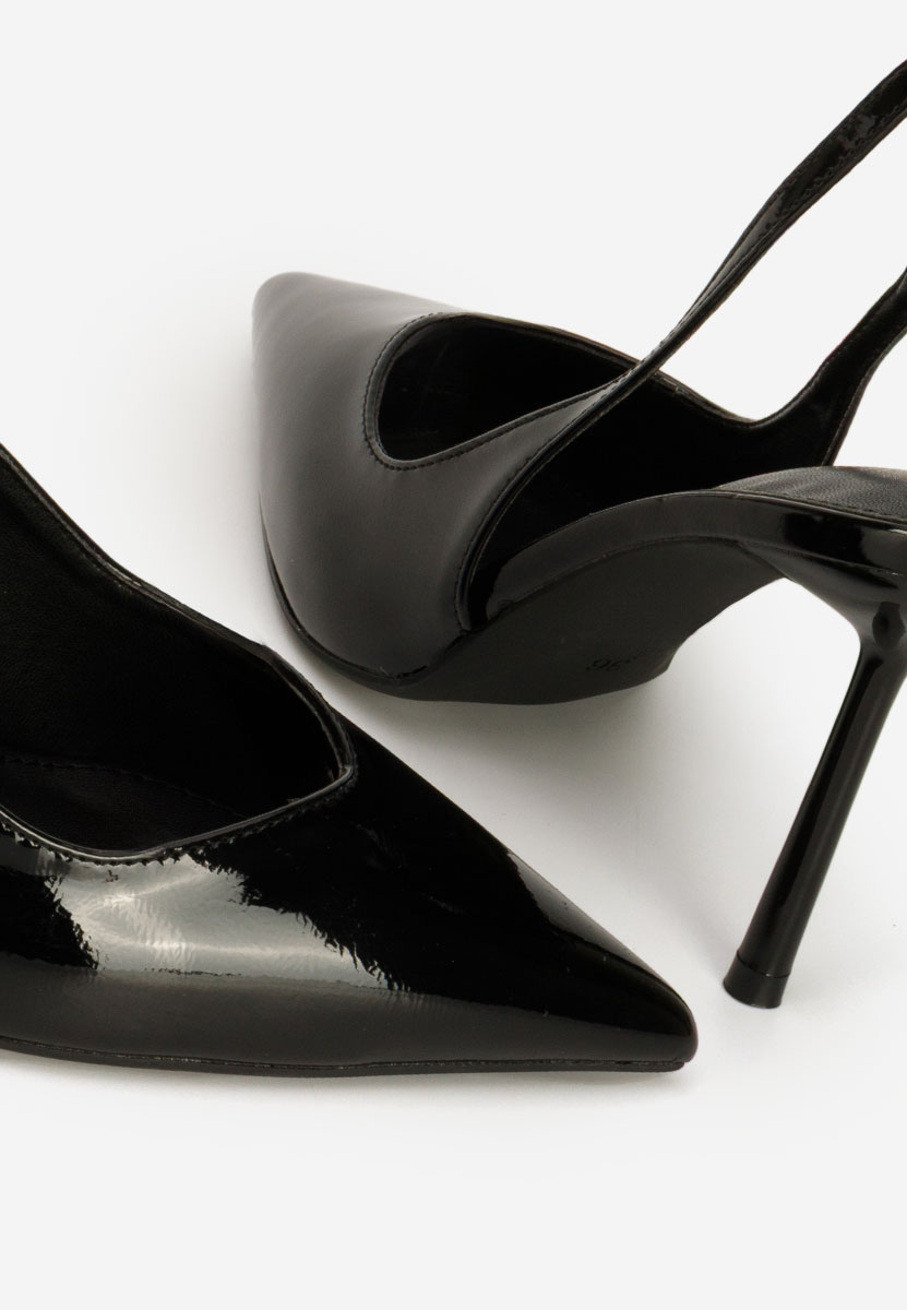 Γόβες slingback Kity μαύρα