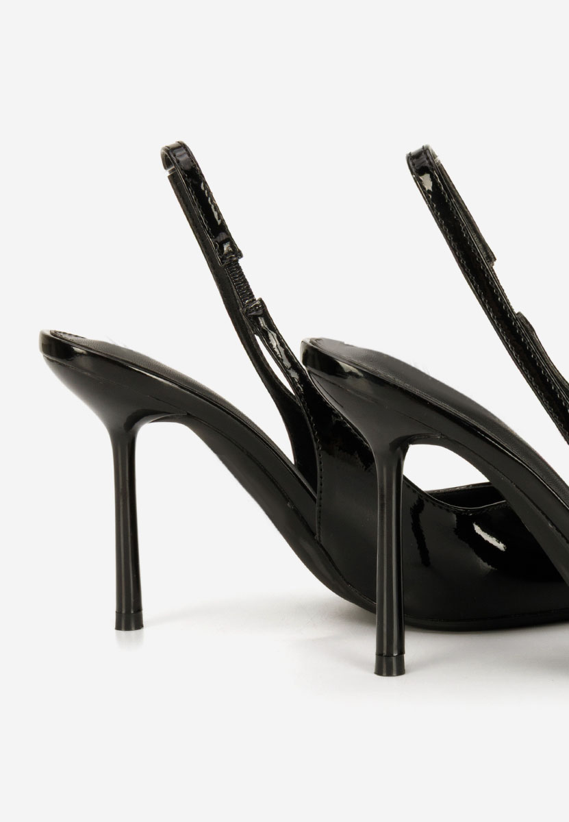 Γόβες slingback Kity μαύρα