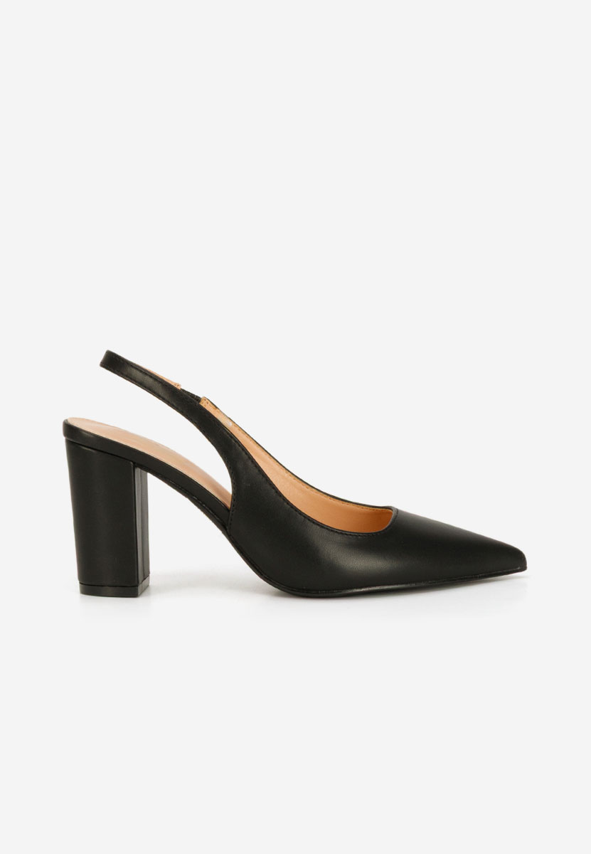 Γόβες slingback Eleria μαύρα