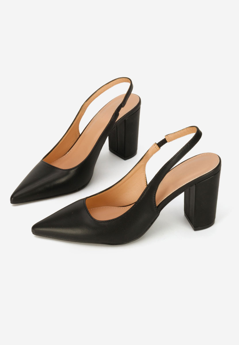 Γόβες slingback Eleria μαύρα
