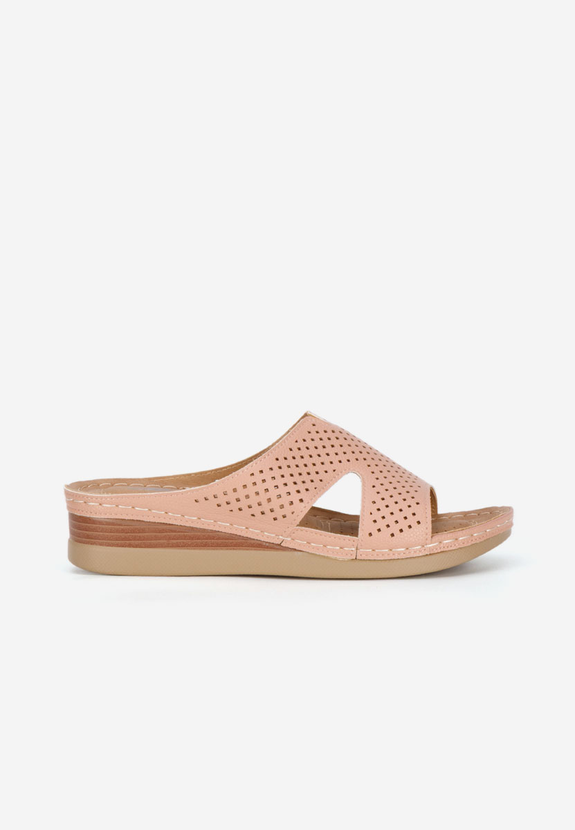 Παντόφλες με πλατφόρμα Hermana ροζ