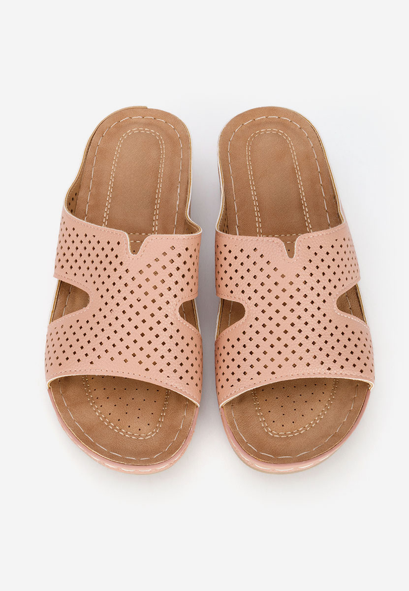 Παντόφλες με πλατφόρμα Hermana ροζ