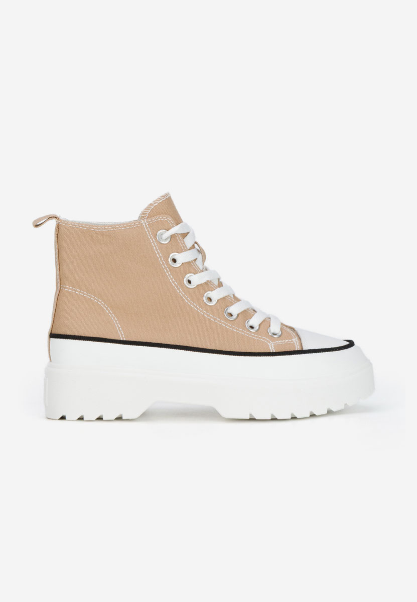 Γυναικεία sneakers αστραγάλο Fiorela χακι