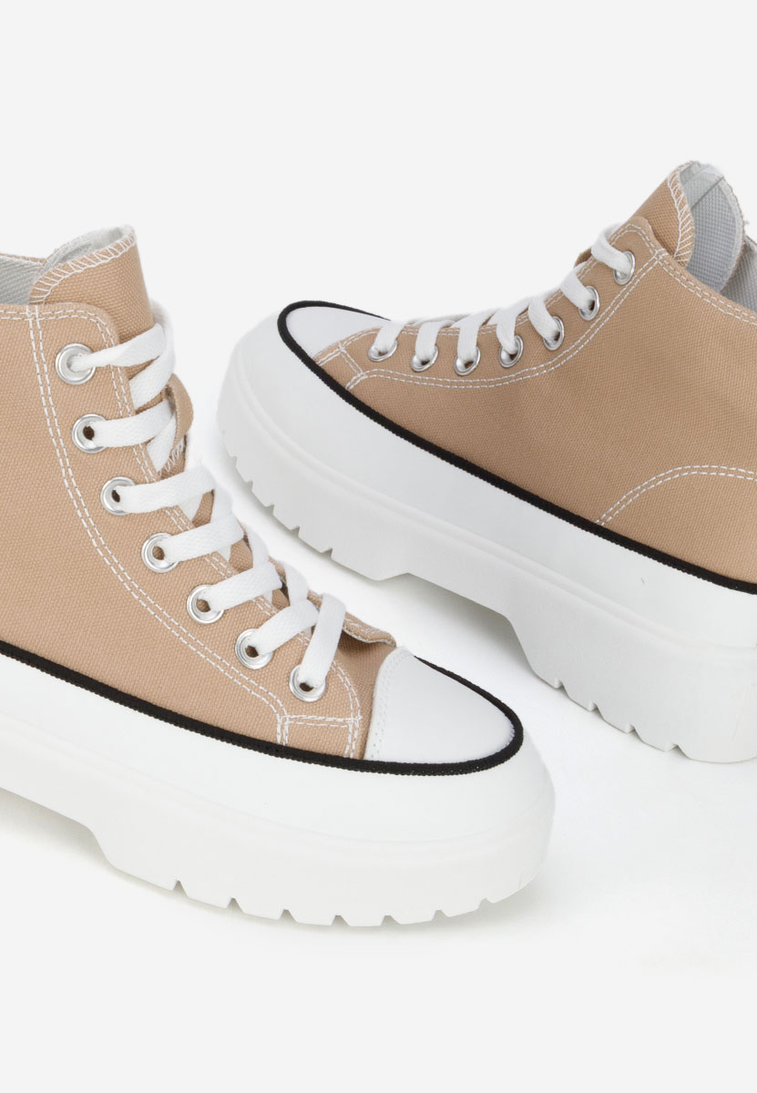 Γυναικεία sneakers αστραγάλο Fiorela χακι