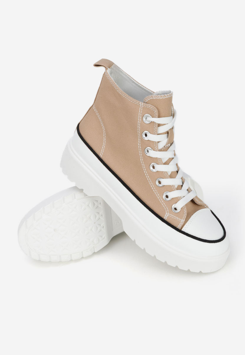 Γυναικεία sneakers αστραγάλο Fiorela χακι