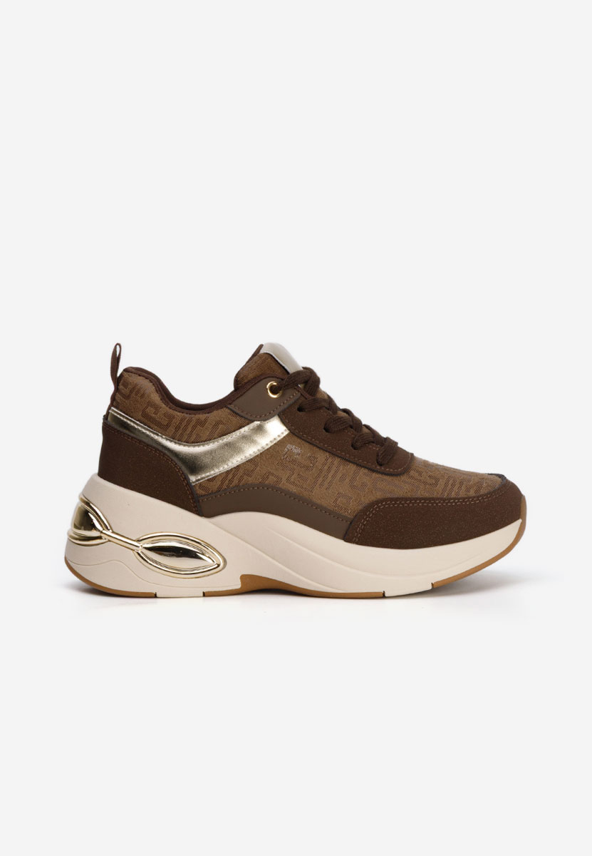 Sneakers με πλατφόρμα Nezela καφε