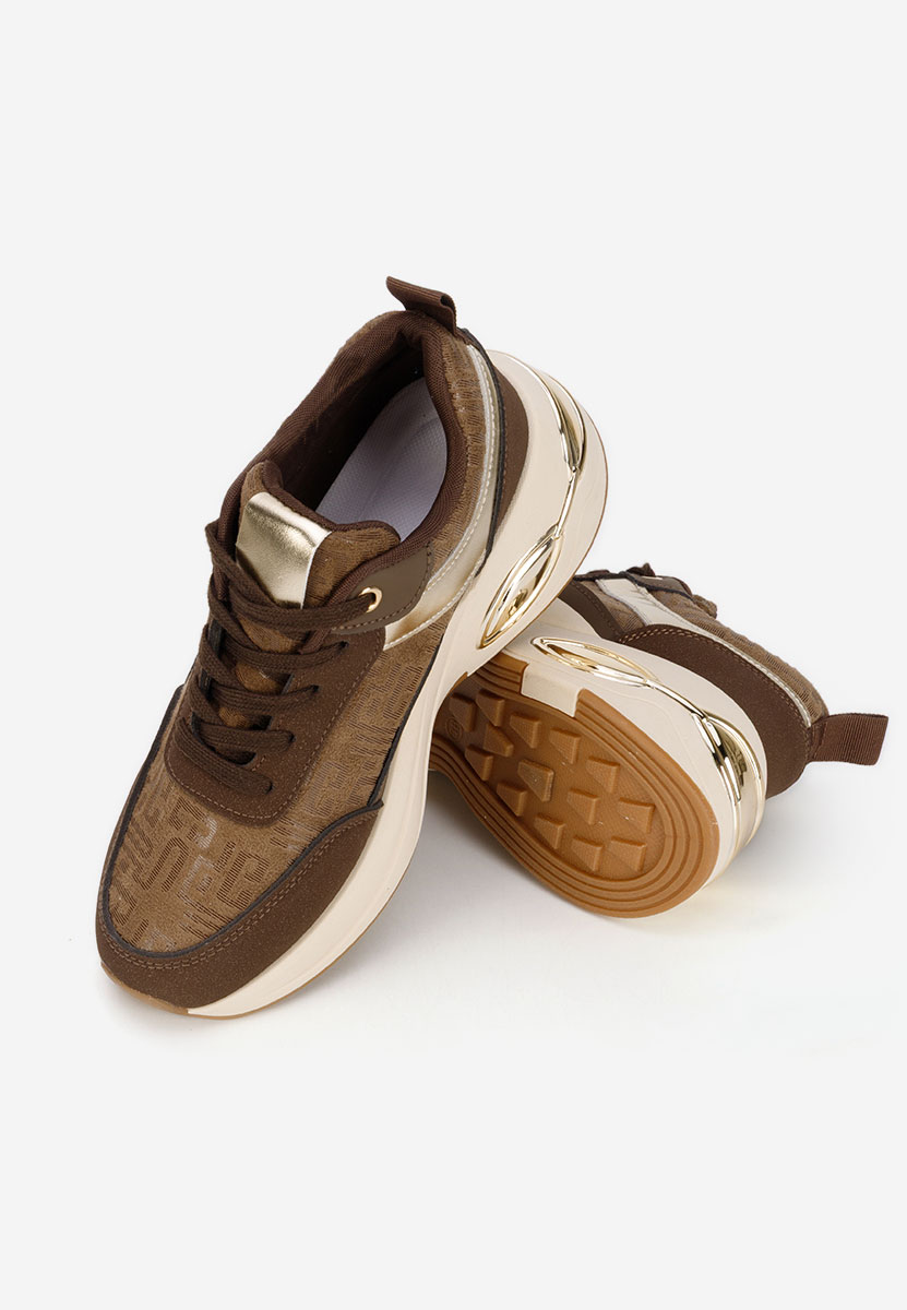 Sneakers με πλατφόρμα Nezela καφε
