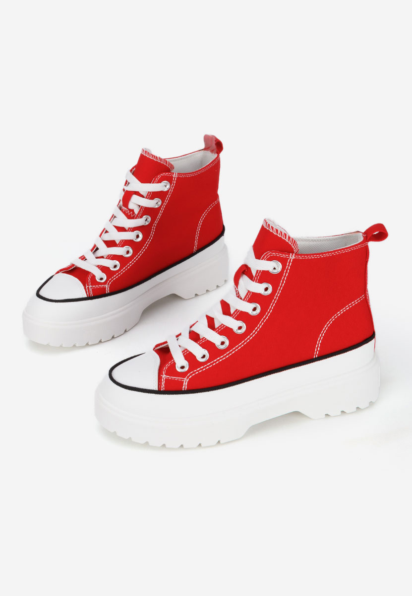Γυναικεία sneakers αστραγάλο Fiorela κοκκινο