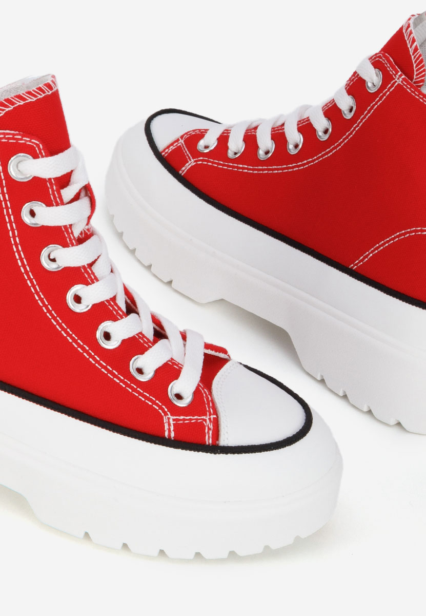 Γυναικεία sneakers αστραγάλο Fiorela κοκκινο