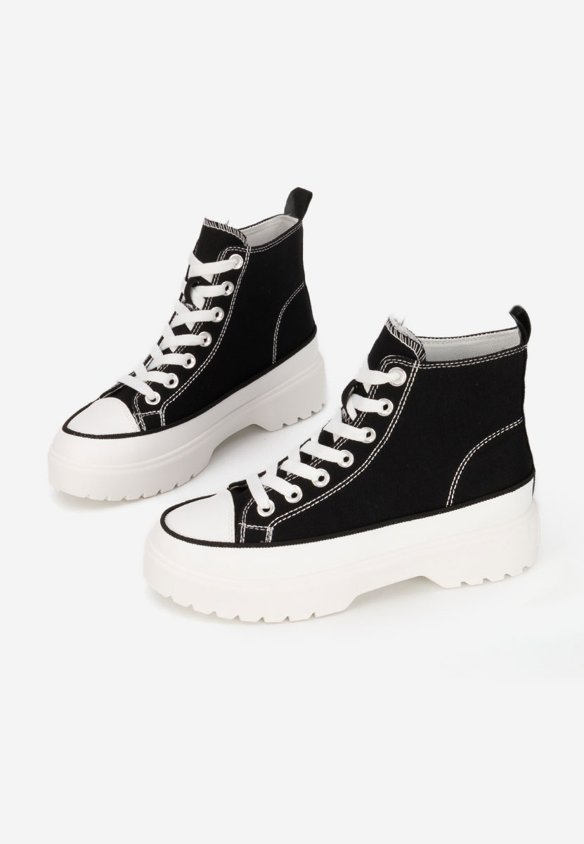 Γυναικεία sneakers αστραγάλο Fiorela μαύρα