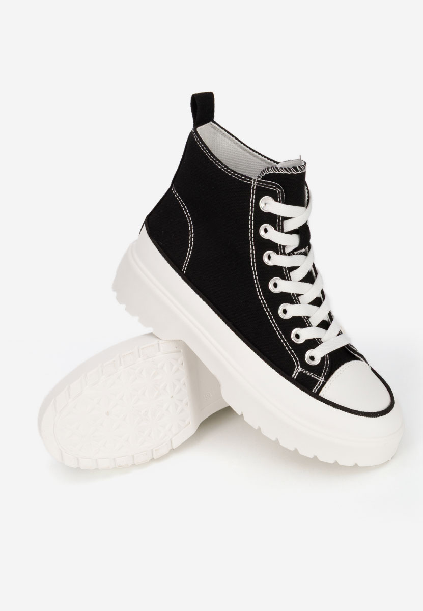 Γυναικεία sneakers αστραγάλο Fiorela μαύρα