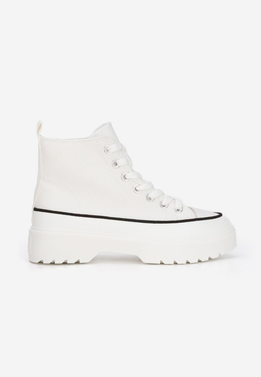 Γυναικεία sneakers αστραγάλο Fiorela λευκά