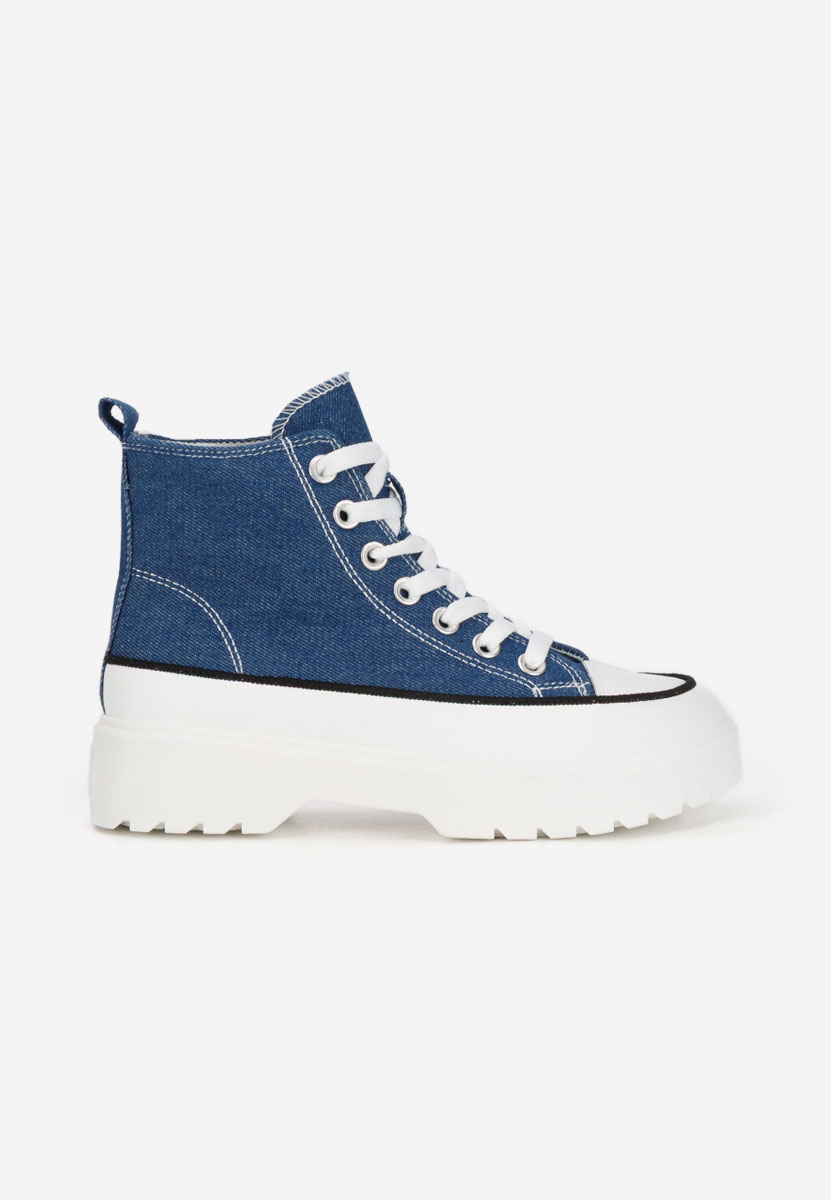 Γυναικεία sneakers αστραγάλο Fiorela Τζιν