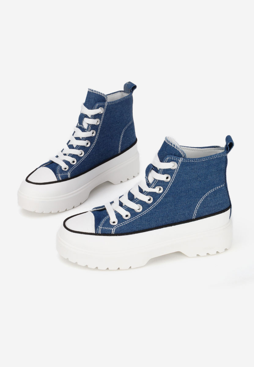 Γυναικεία sneakers αστραγάλο Fiorela Τζιν
