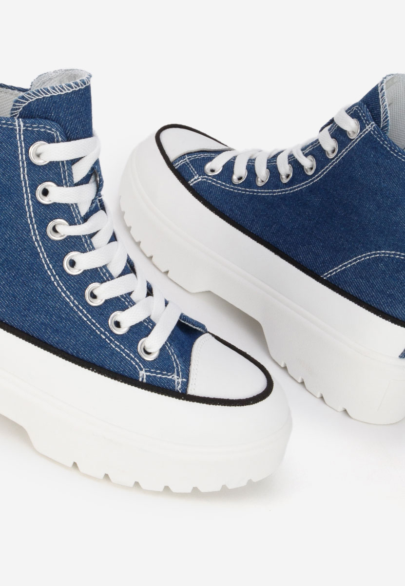 Γυναικεία sneakers αστραγάλο Fiorela Τζιν