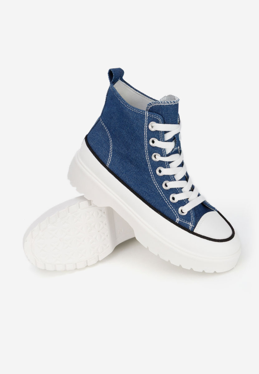 Γυναικεία sneakers αστραγάλο Fiorela Τζιν