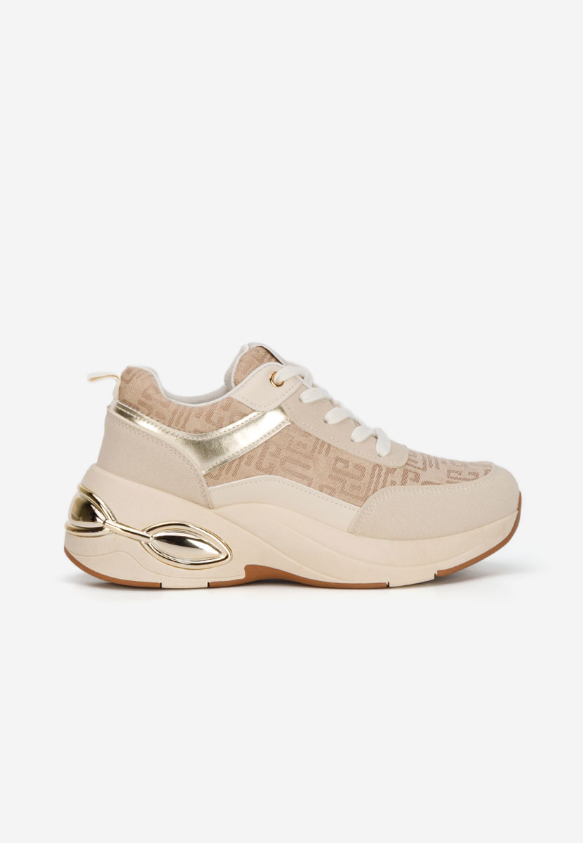 Sneakers με πλατφόρμα Nezela μπεζ