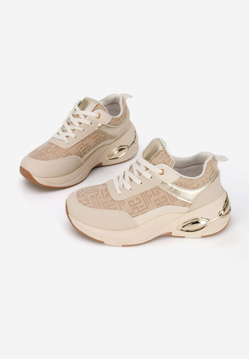 Sneakers με πλατφόρμα Nezela μπεζ