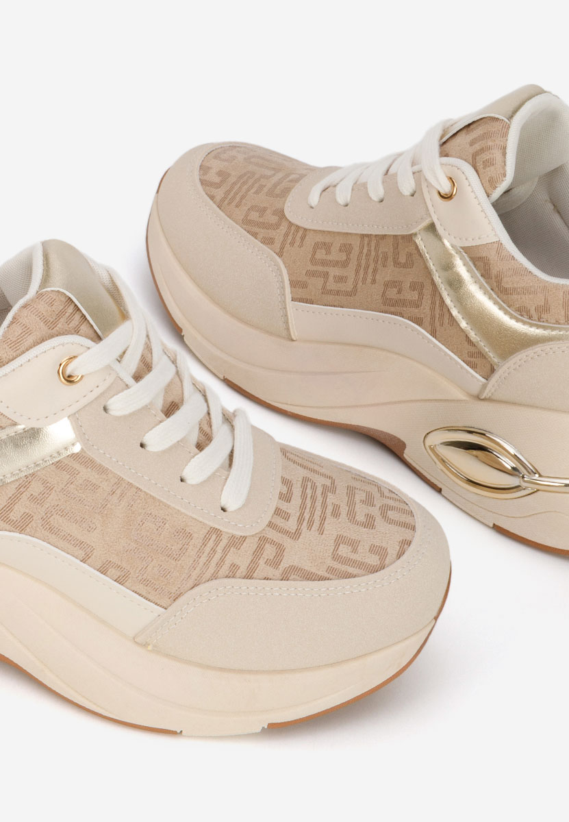 Sneakers με πλατφόρμα Nezela μπεζ