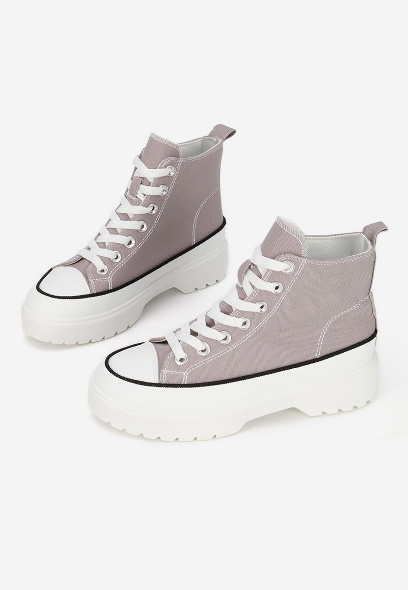 Γυναικεία sneakers αστραγάλο Fiorela γκρι