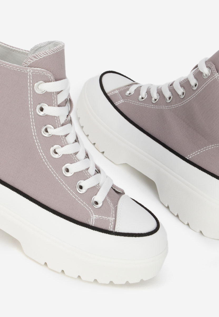 Γυναικεία sneakers αστραγάλο Fiorela γκρι