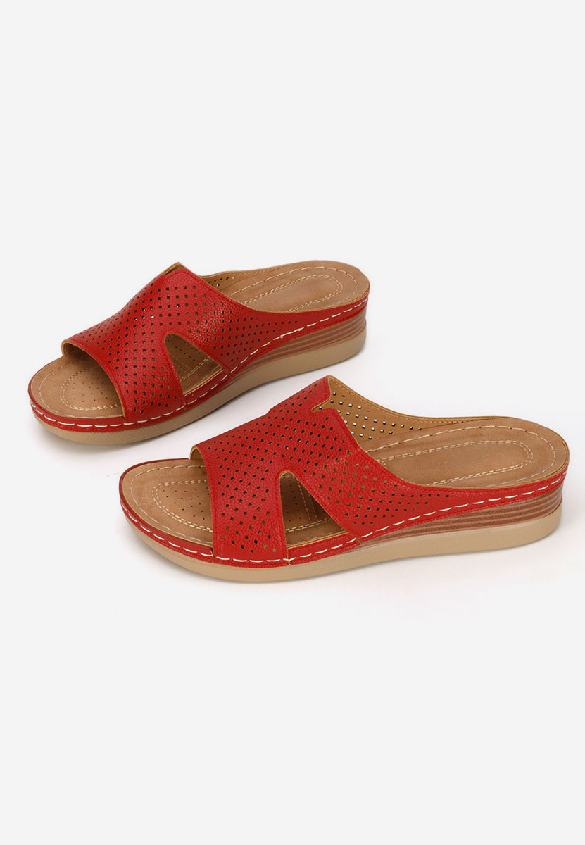 Παντόφλες με πλατφόρμα Hermana μπορντό