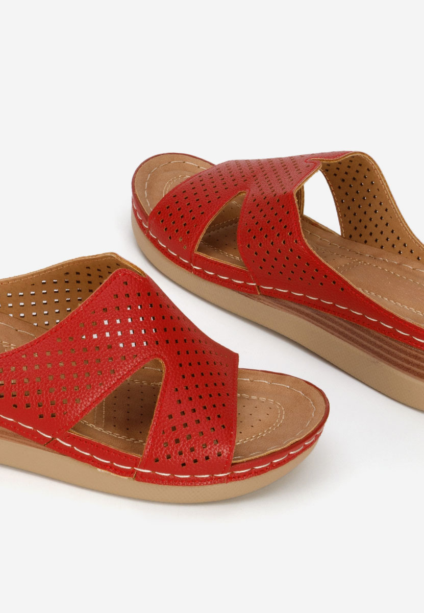 Παντόφλες με πλατφόρμα Hermana μπορντό