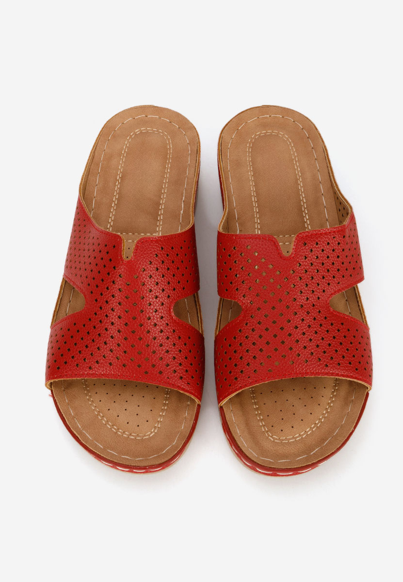 Παντόφλες με πλατφόρμα Hermana μπορντό