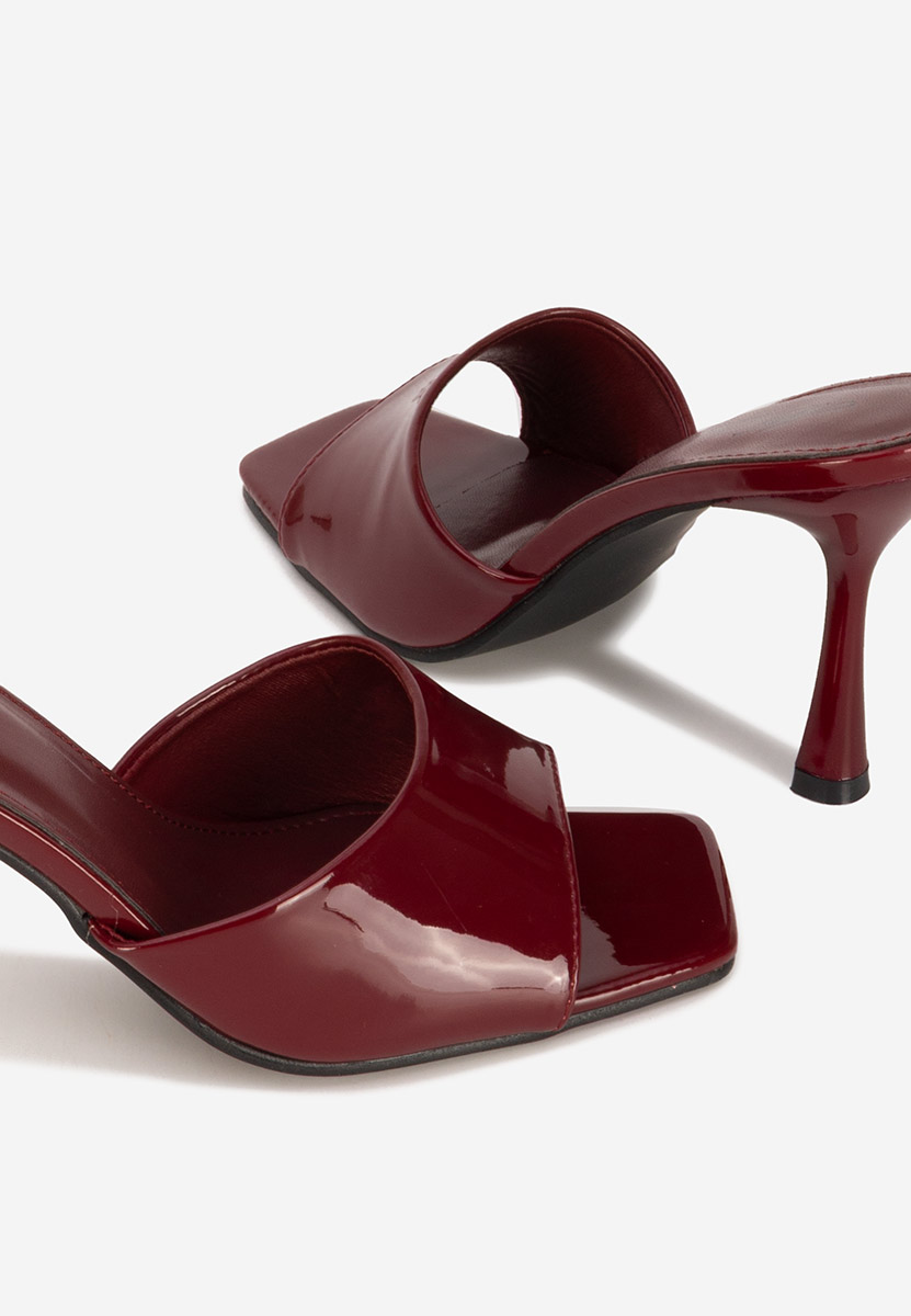 Mule με τακούνι Eliseia μπορντό