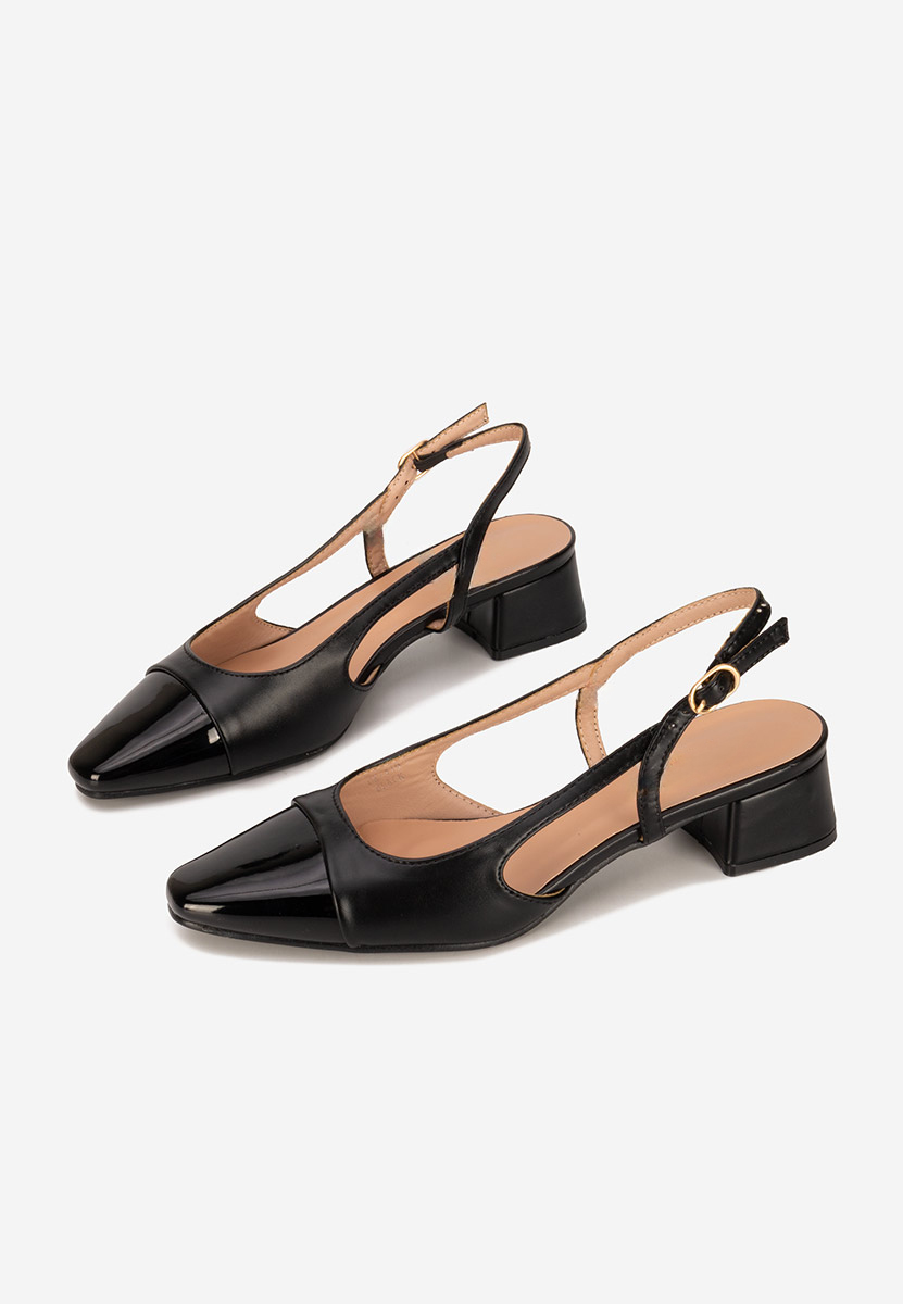 Γόβες slingback Alexonia μαύρα
