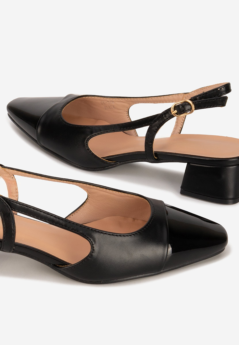 Γόβες slingback Alexonia μαύρα