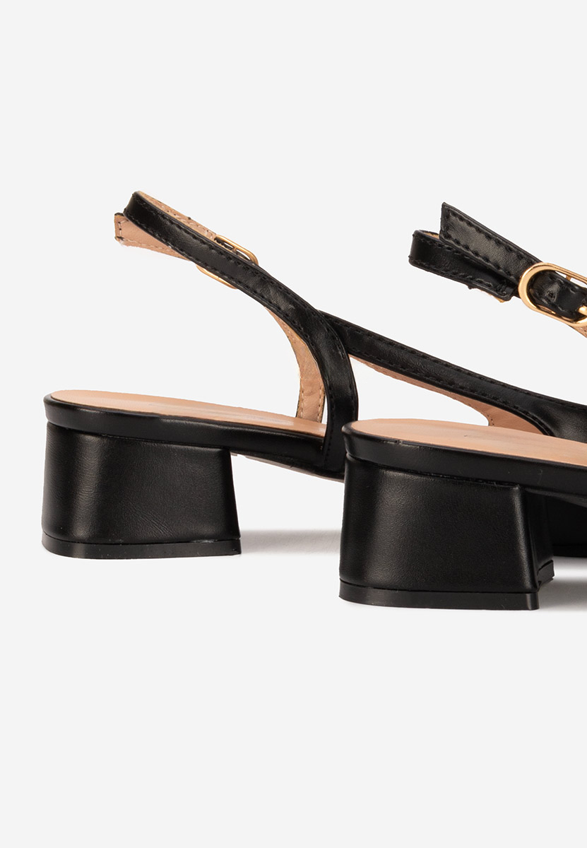 Γόβες slingback Alexonia μαύρα