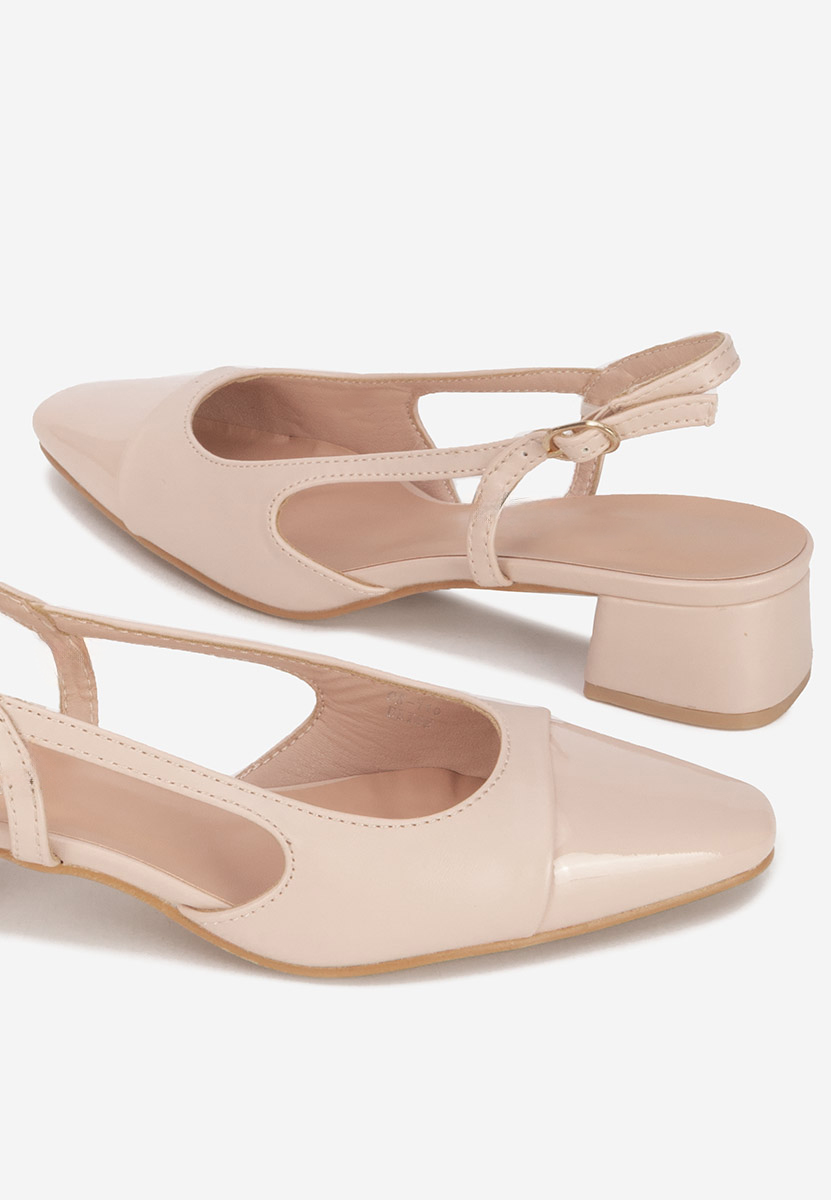Γόβες slingback Alexonia μπεζ