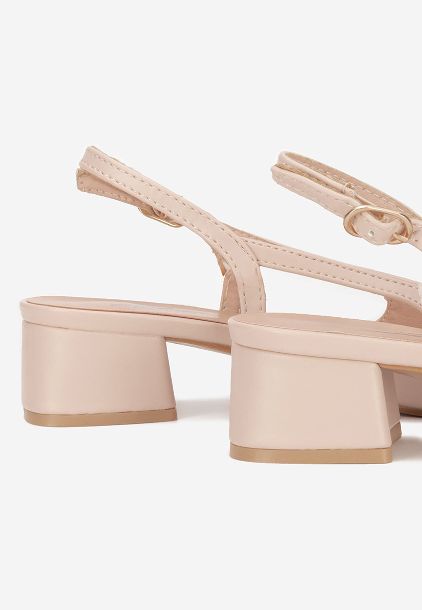 Γόβες slingback Alexonia μπεζ