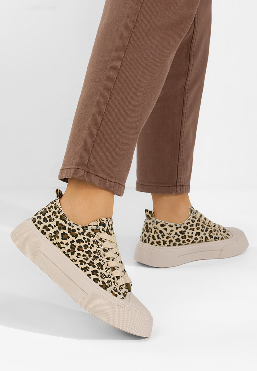 Γυναικεία sneakers Jessia λεοπαρ