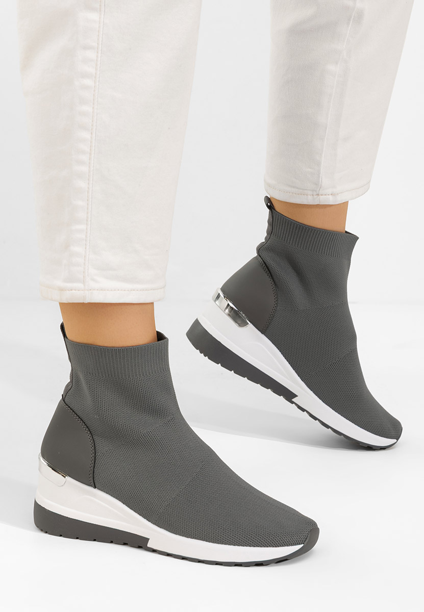Sneakers με κάλτσα Jessina γκρι