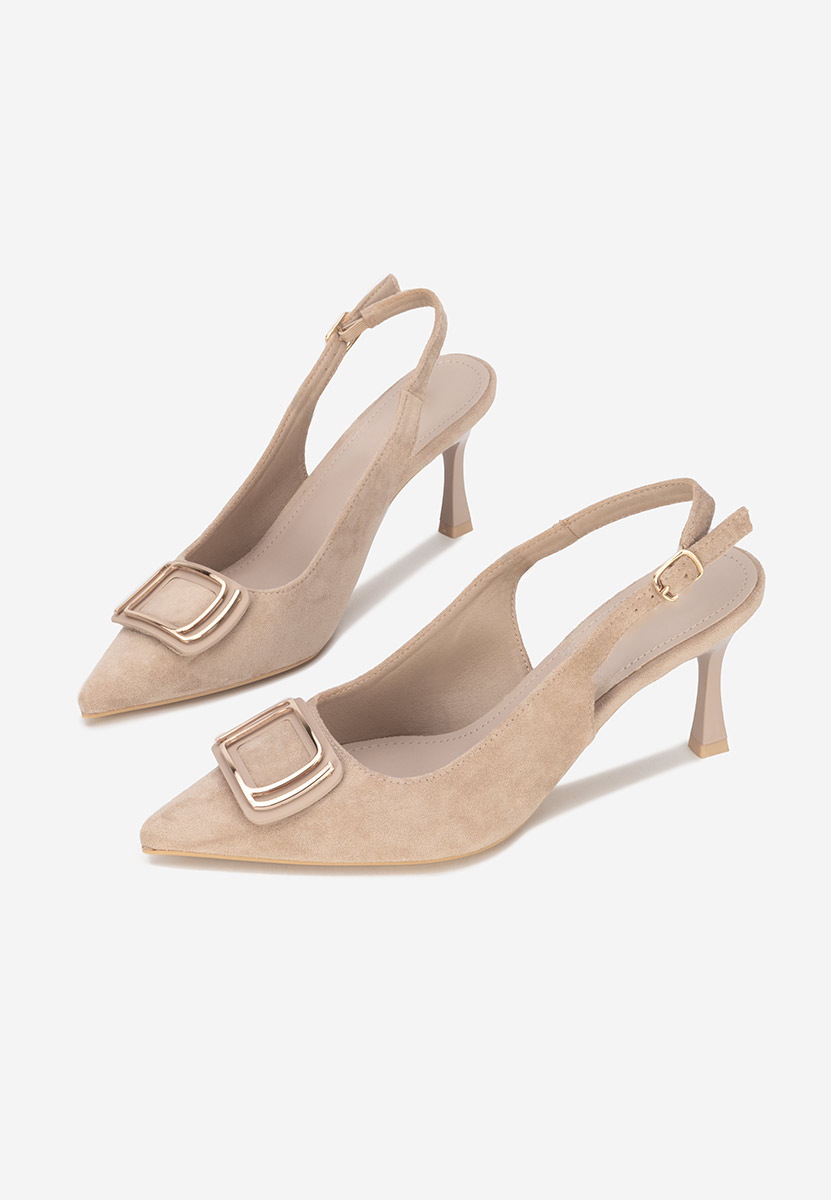 Γόβες slingback Cristelia μπεζ