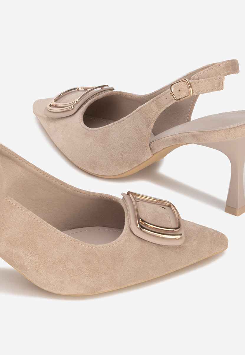 Γόβες slingback Cristelia μπεζ