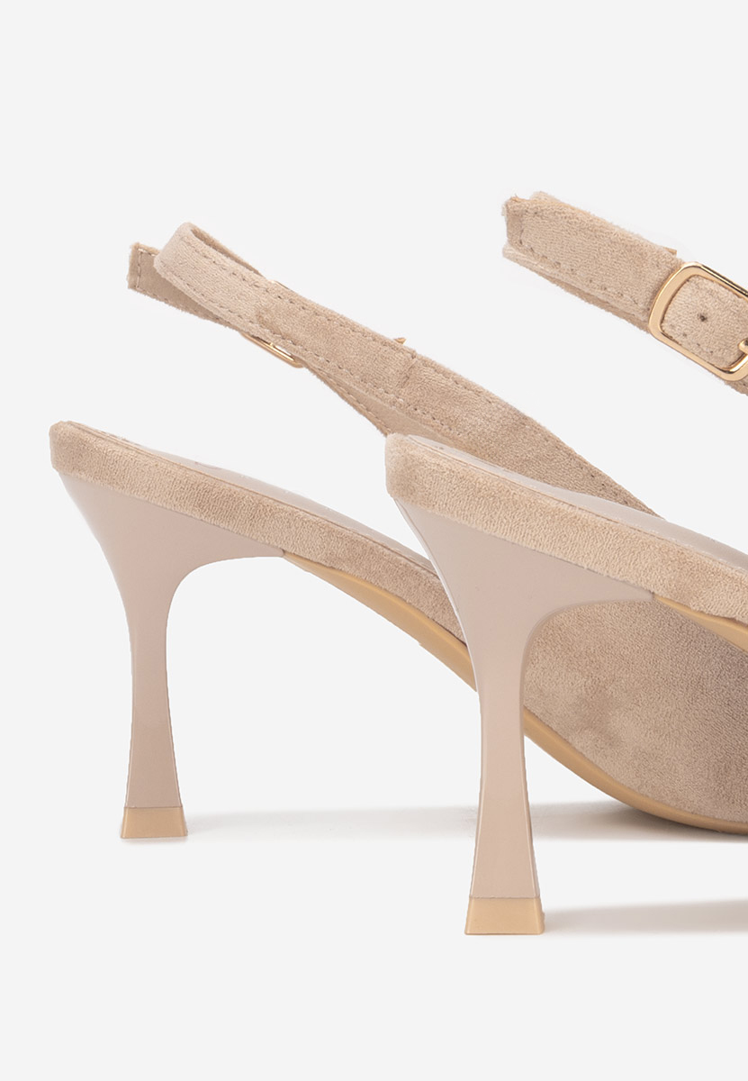 Γόβες slingback Cristelia μπεζ