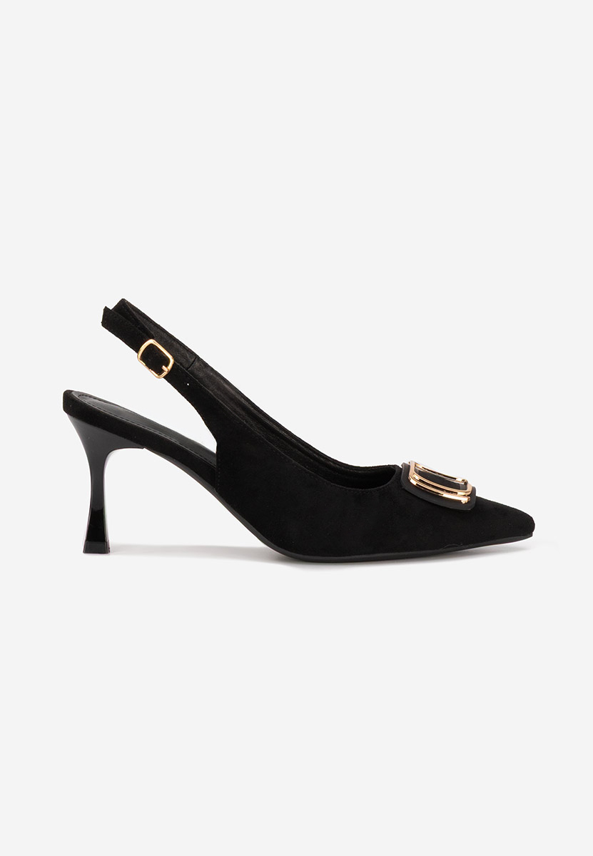 Γόβες slingback Cristelia μαύρα