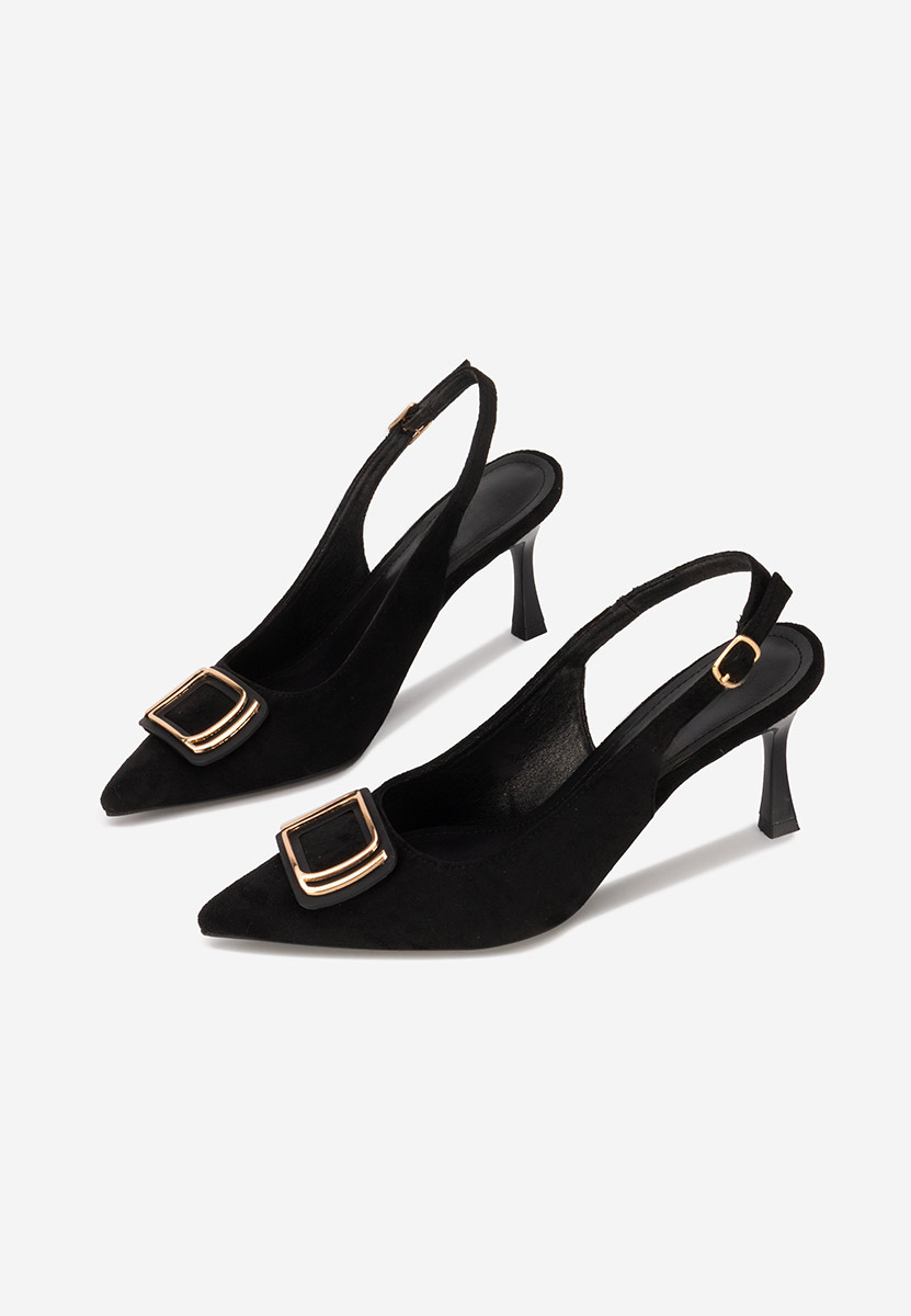 Γόβες slingback Cristelia μαύρα