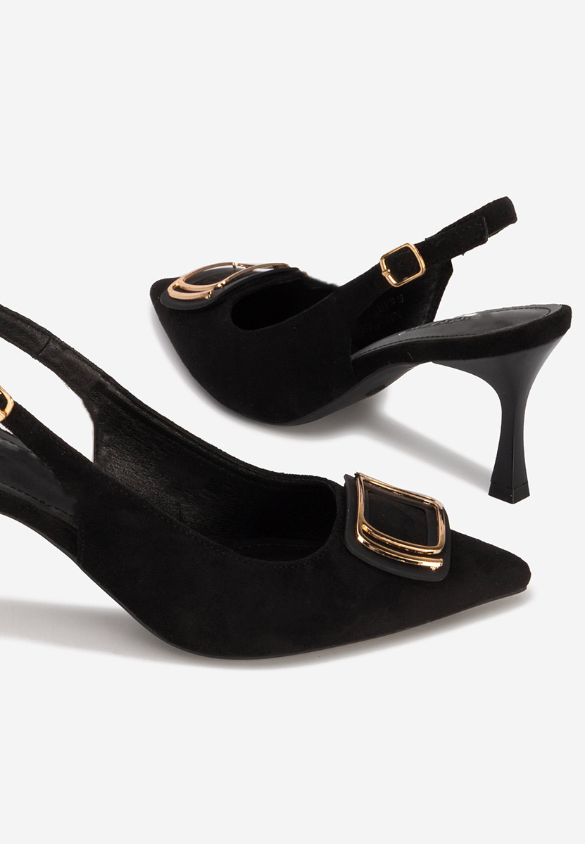 Γόβες slingback Cristelia μαύρα