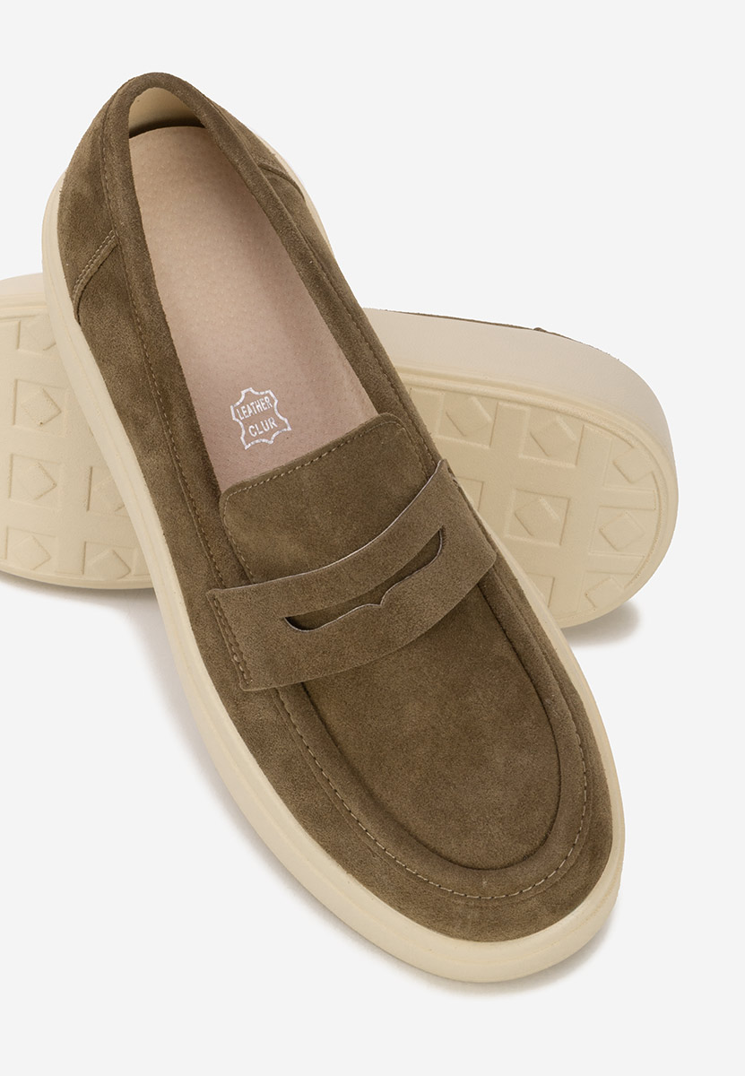 Μοκασίνια με πλατφόρμα Herminia πρασινο