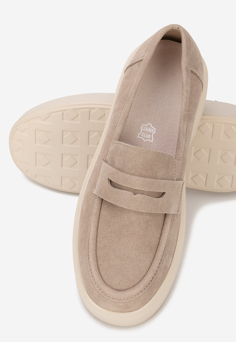 Μοκασίνια με πλατφόρμα Herminia χακι