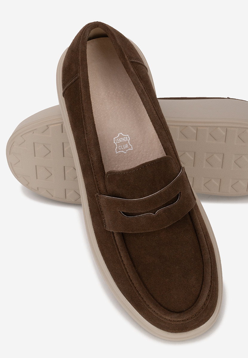 Μοκασίνια με πλατφόρμα Herminia καφε