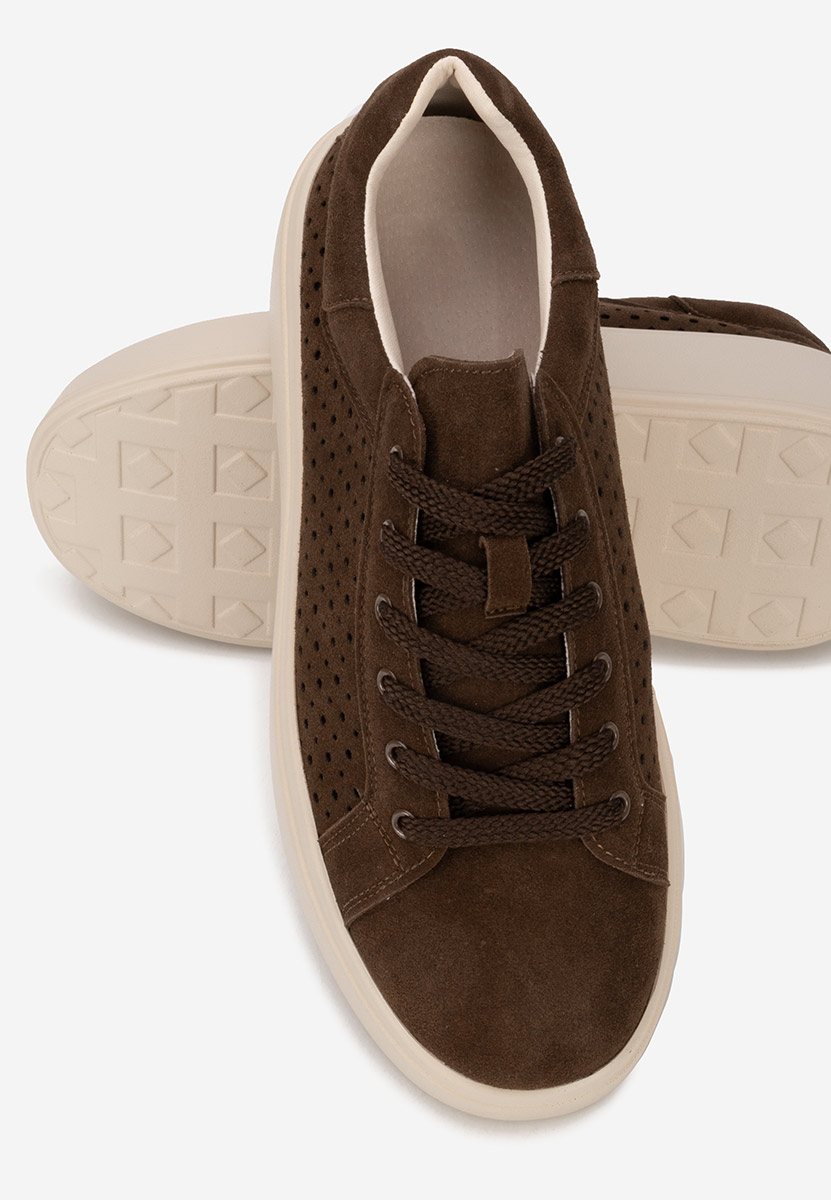 Sneakers με πλατφόρμα Siminia καφε