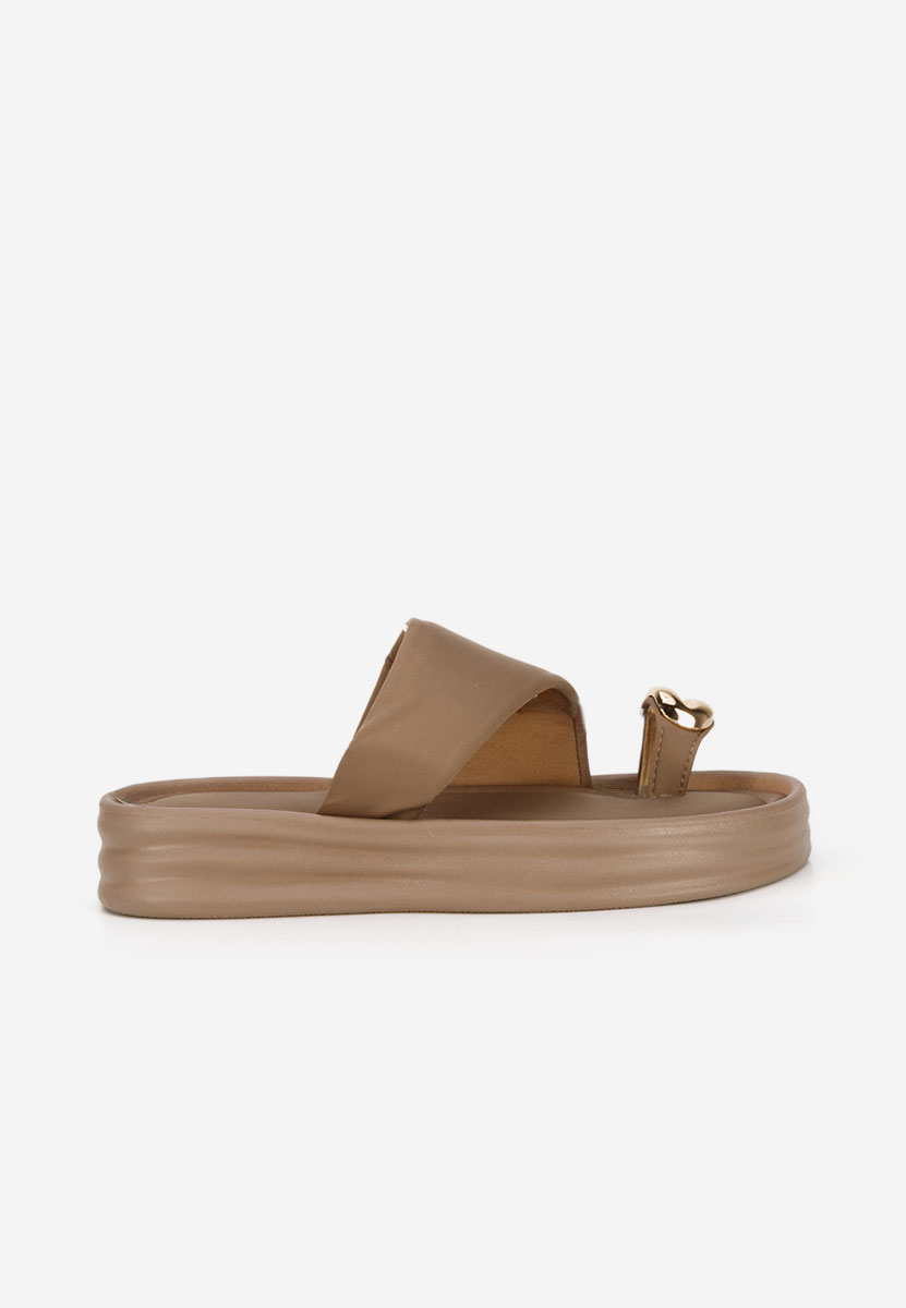 Παντόφλες με πλατφόρμα Alezzia χακι