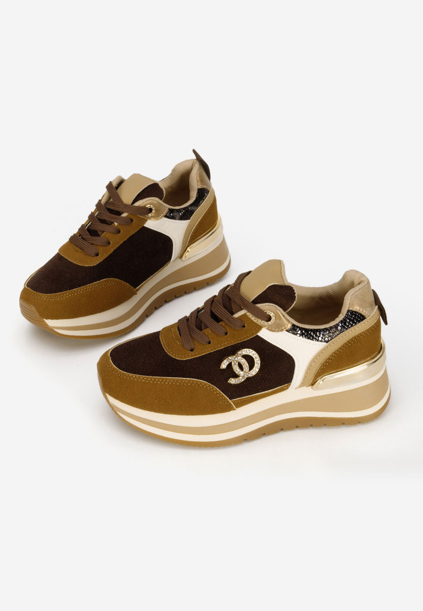 Sneakers με πλατφόρμα Liliza καφε